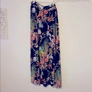 Multi Colored Maxi Floral Skirt
